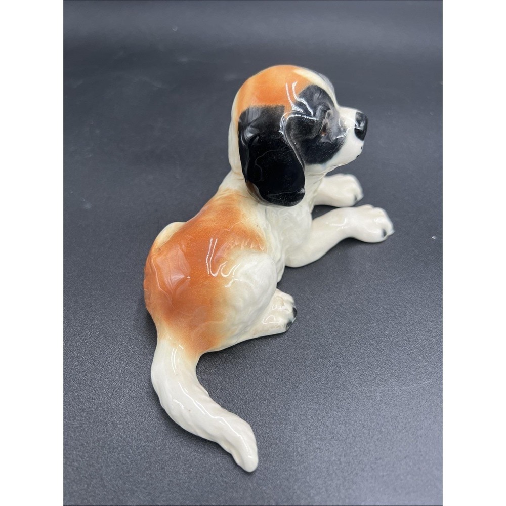 Vintage Goebel W Germany St. Bernard Puppy Dog Porcelain Figurine Excellent - Picture 4 of 5